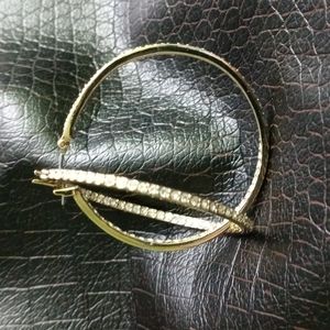 Prong set inside outside hoops